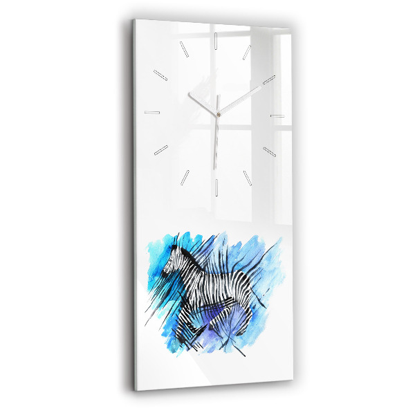 Vertikale Uhr mit motiv Gemaltes Zebra