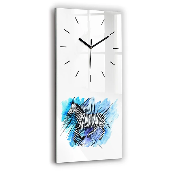 Vertikale Uhr mit motiv Gemaltes Zebra