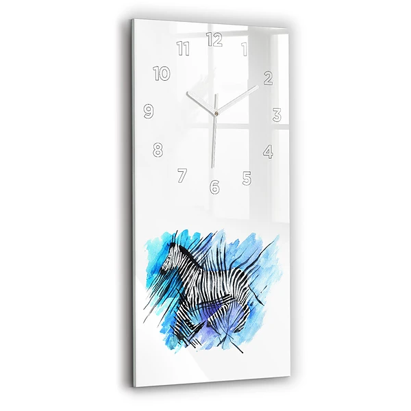 Vertikale Uhr mit motiv Gemaltes Zebra