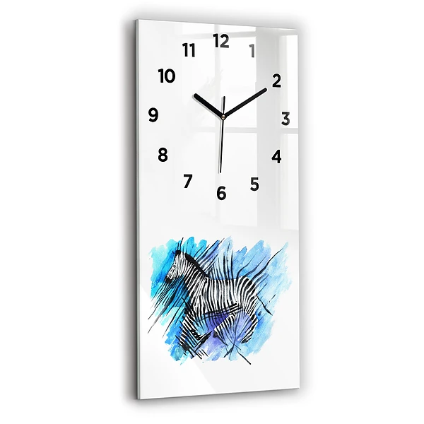 Vertikale Uhr mit motiv Gemaltes Zebra