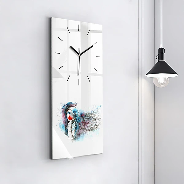 Vertikale Uhr mit motiv Abstrakter Astronaut
