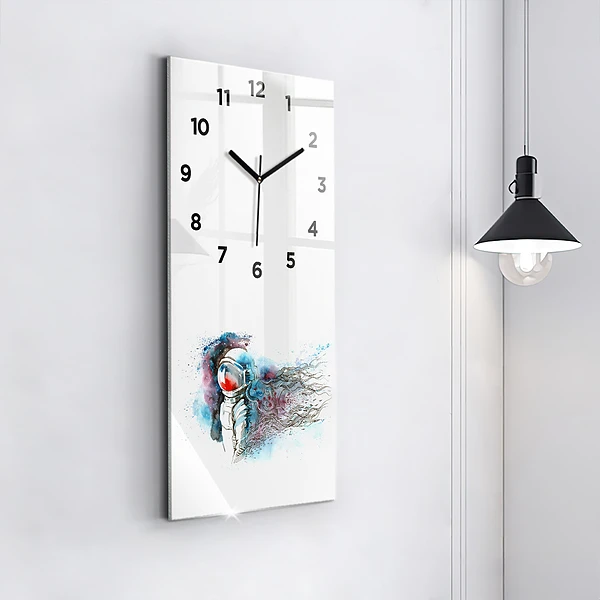 Vertikale Uhr mit motiv Abstrakter Astronaut