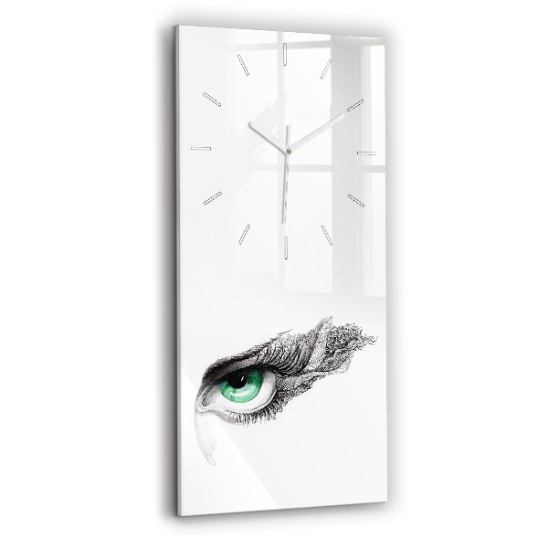 Vertikale Uhr mit motiv Abstraktes Auge eines Mannes