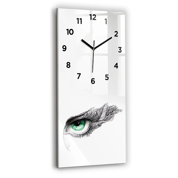 Vertikale Uhr mit motiv Abstraktes Auge eines Mannes