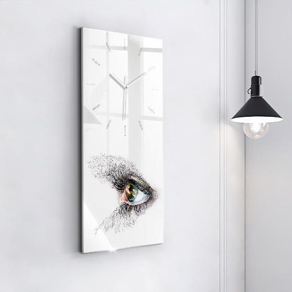 Vertikale Uhr Zeichnung eines menschlichen Auges