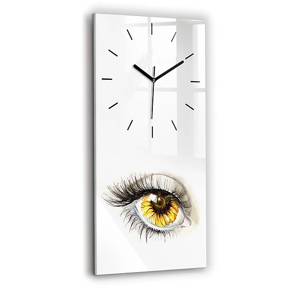 Vertikale Uhr Sonnenblume im Auge