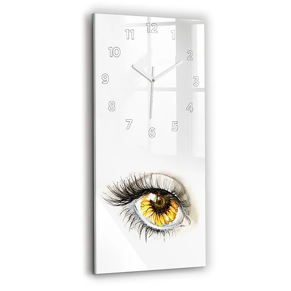 Vertikale Uhr Sonnenblume im Auge