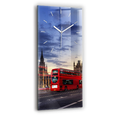 Vertikale Uhr mit motiv Roter Londoner Bus