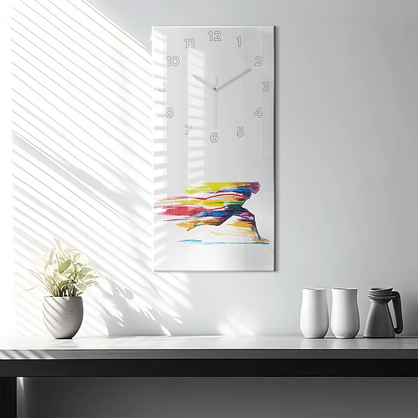Vertikale Uhr Illustration eines Läufers