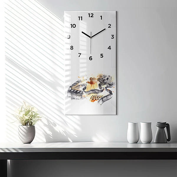 Vertikale Uhr mit motiv Kinematographie Kamera