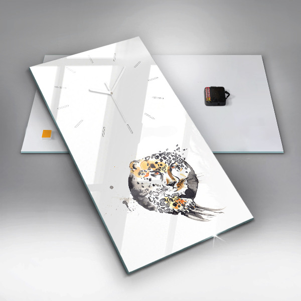 Vertikale Uhr Gepard innerhalb eines Kreises