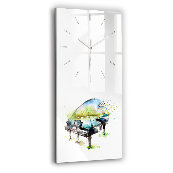 Vertikale Uhr mit motiv Illustration der 4 Jahreszeiten