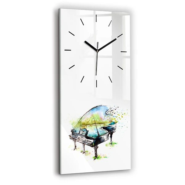 Vertikale Uhr mit motiv Illustration der 4 Jahreszeiten