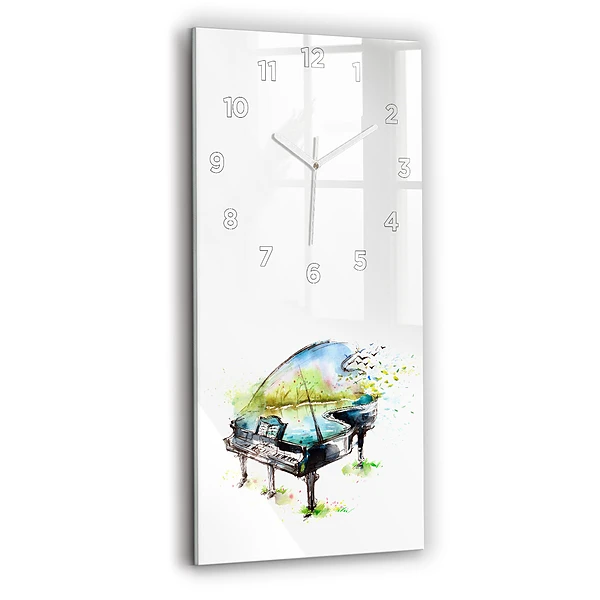 Vertikale Uhr mit motiv Illustration der 4 Jahreszeiten