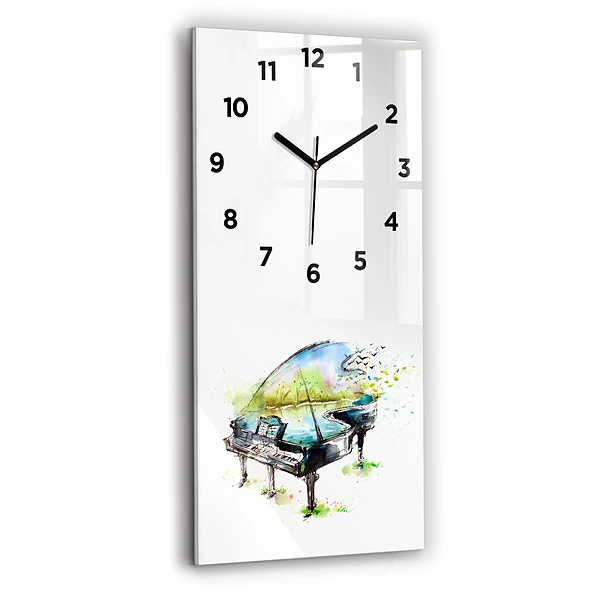 Vertikale Uhr mit motiv Illustration der 4 Jahreszeiten