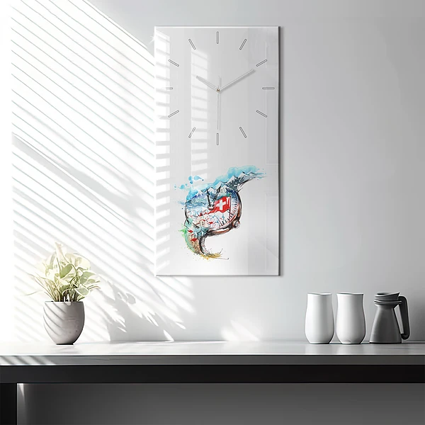 Vertikale Uhr Schweizer Uhr