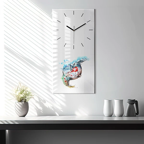 Vertikale Uhr Schweizer Uhr