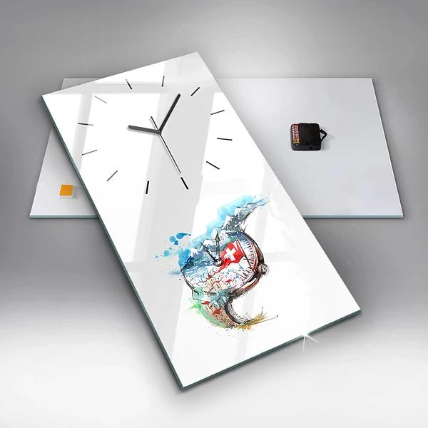 Vertikale Uhr Schweizer Uhr