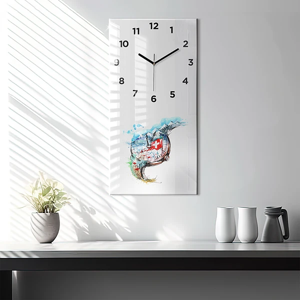 Vertikale Uhr Schweizer Uhr