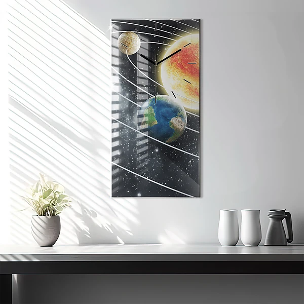 Vertikale Uhr Sonnensystem
