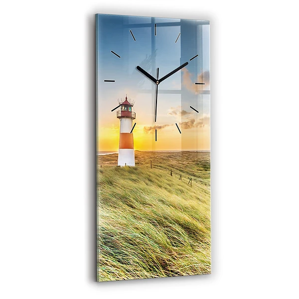 Vertikale Uhr mit motiv Leuchtturm
