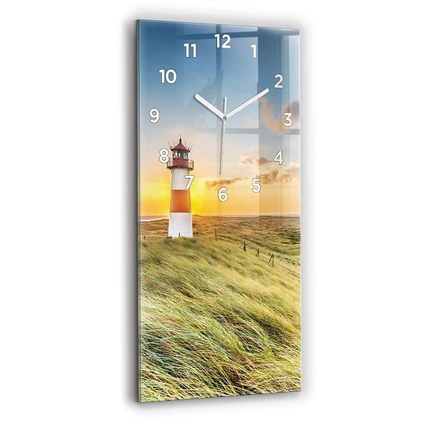 Vertikale Uhr mit motiv Leuchtturm