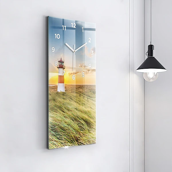 Vertikale Uhr mit motiv Leuchtturm