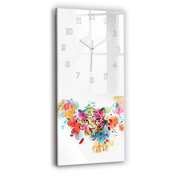 Vertikale Uhr Wildkatze abstrakt