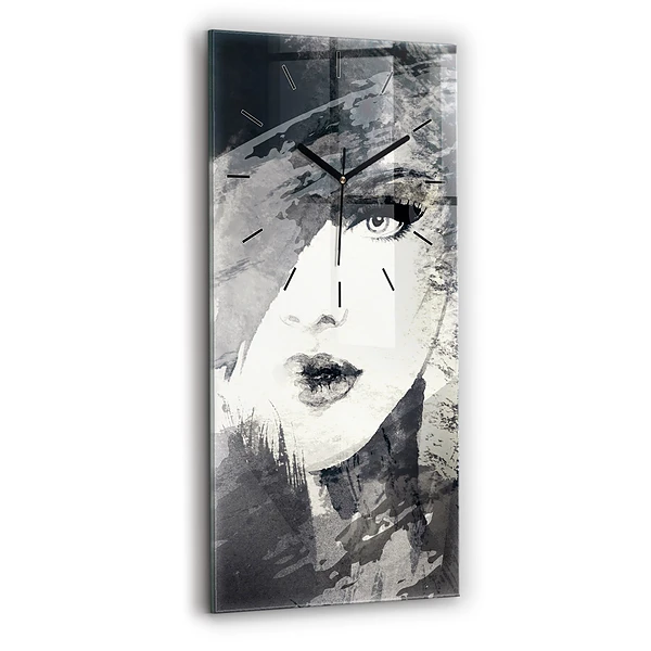 Vertikale Uhr Frau - Aquarell