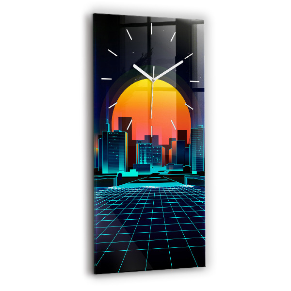 Vertikale Uhr Cyberspace Stadt