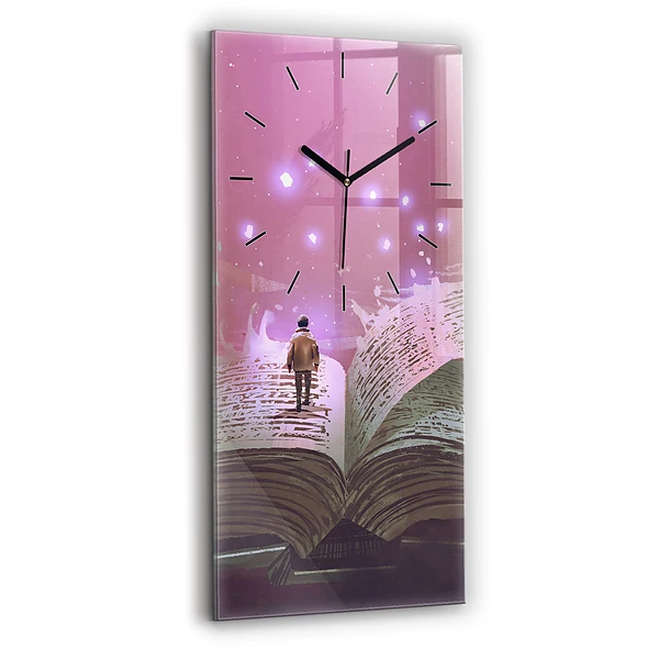 Vertikale Uhr mit motiv Abstraktes Buch