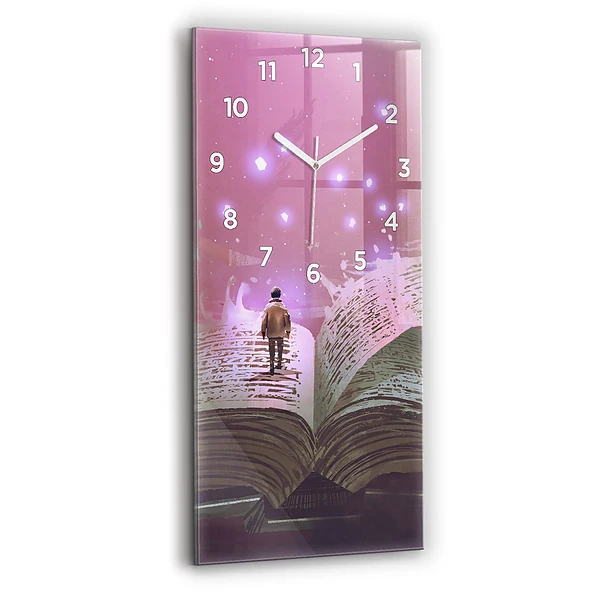 Vertikale Uhr mit motiv Abstraktes Buch