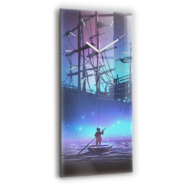 Vertikale Uhr Fantasie-Segelschiff