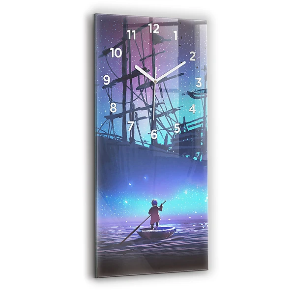 Vertikale Uhr Fantasie-Segelschiff