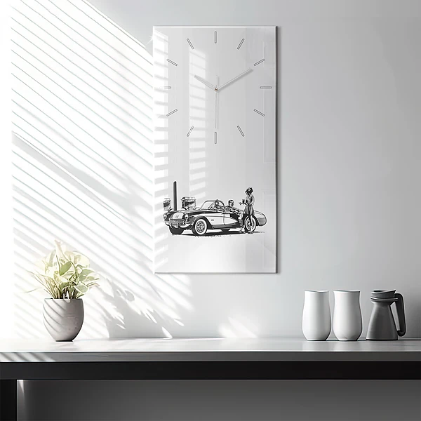 Vertikale Uhr Retro-Illustration