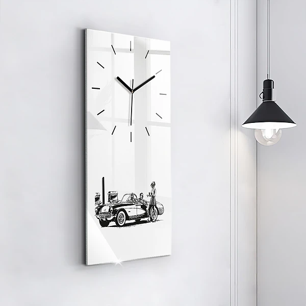 Vertikale Uhr Retro-Illustration