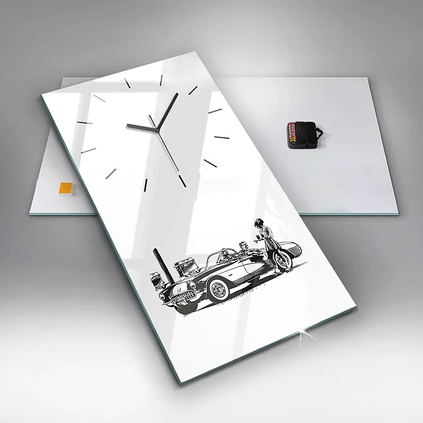 Vertikale Uhr Retro-Illustration