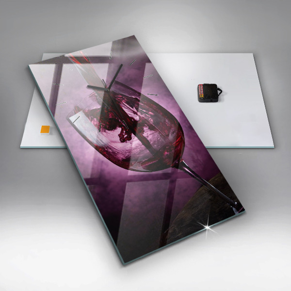 Vertikale Uhr Weinglas