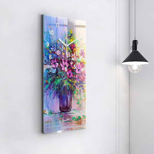 Vertikale Uhr Blumen in einer Vase