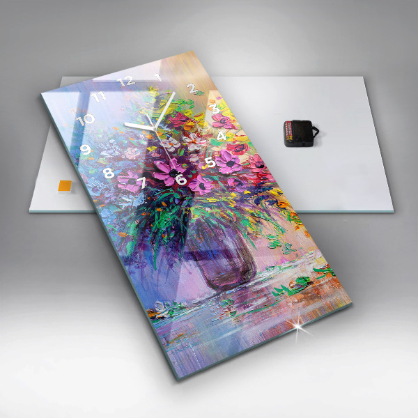 Vertikale Uhr Blumen in einer Vase