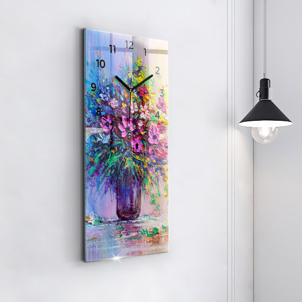 Vertikale Uhr Blumen in einer Vase