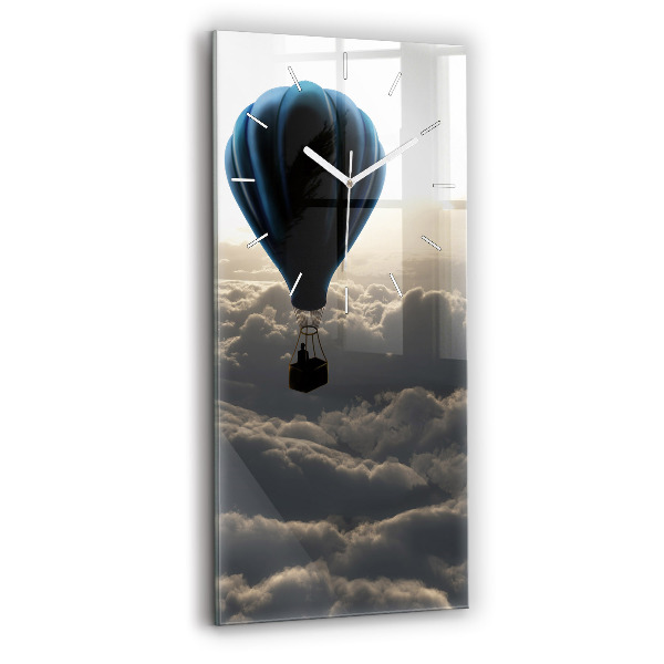 Vertikale Uhr mit motiv Luftballon am Himmel