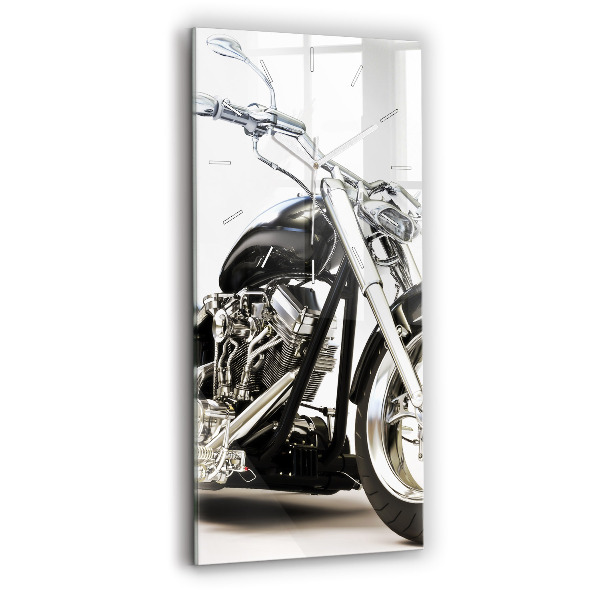 Vertikale Uhr mit motiv Schwarzes Motorrad
