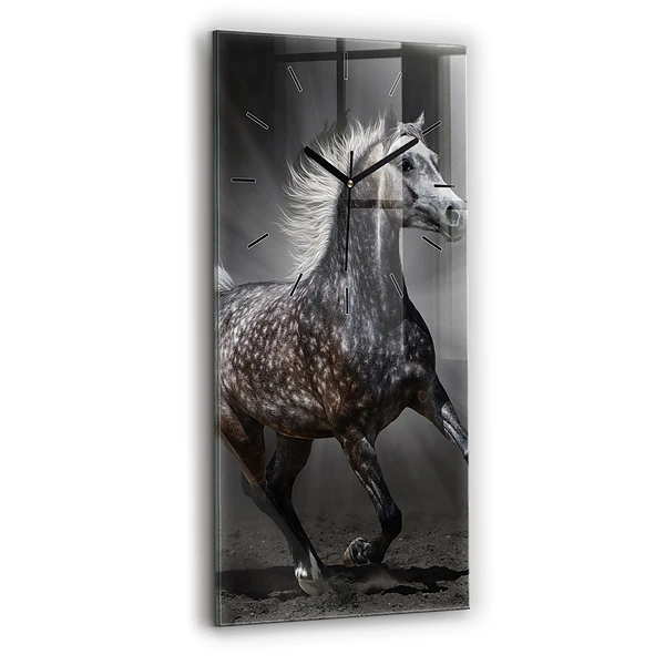 Vertikale Uhr Galoppierendes Pferd