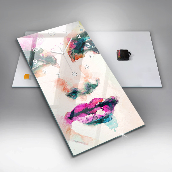 Vertikale Uhr Abstraktes Gesicht einer Frau