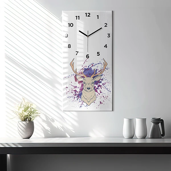 Vertikale Uhr Vektor-Illustration eines Rehs