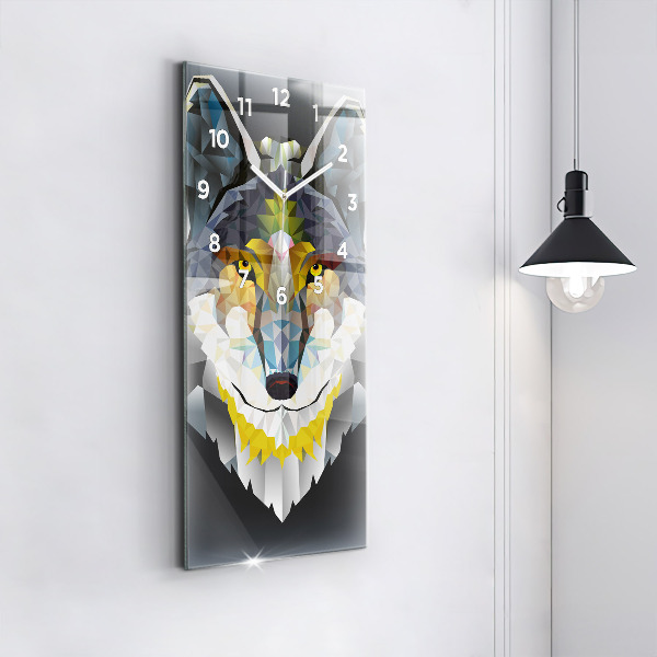 Vertikale Uhr Wolfskopf
