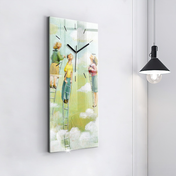 Vertikale Uhr Menschen auf einer Leiter