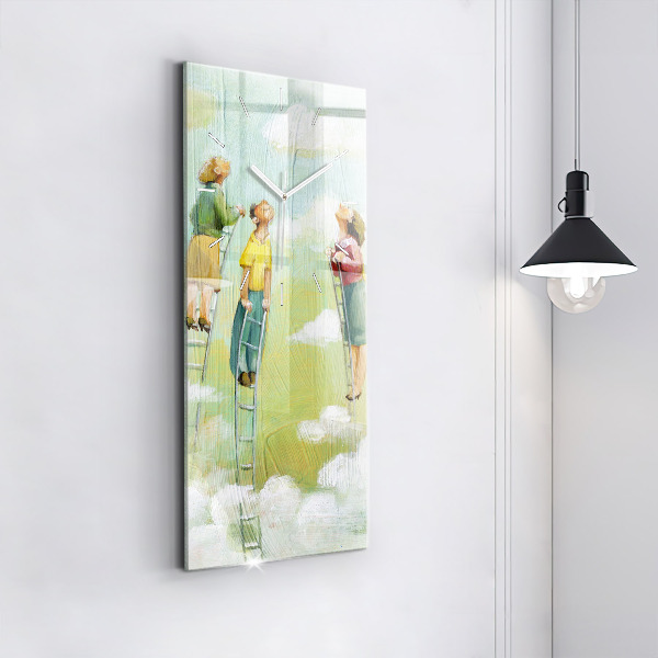 Vertikale Uhr Menschen auf einer Leiter