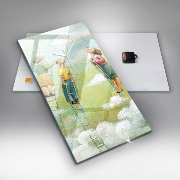 Vertikale Uhr Menschen auf einer Leiter